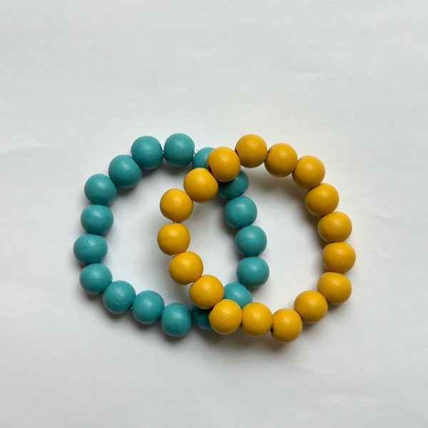 Mariia Sundman - Wooden bead bracelet (Ukrainian colours) - Image 2